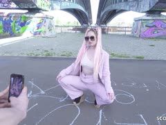 Outdoor Shooting und Indoor-Analfick mit deutschem Flittchen