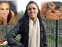 Schwarzhaariges Lockengirl Christy Ley vom deutschen Agenten gebumst