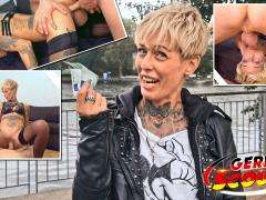 blonde schlampe,strapse,doggystyle,deutsche blondine,casting,tätowierte blondine