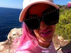 outdoor-pornos deutsche-pornos grosse-titten-pornos dicke titten, deutsche schlampe, dreilochstute, versaut, pinke haare, silikonhupen